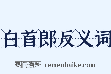 白首郎反义词是什么意思的图片